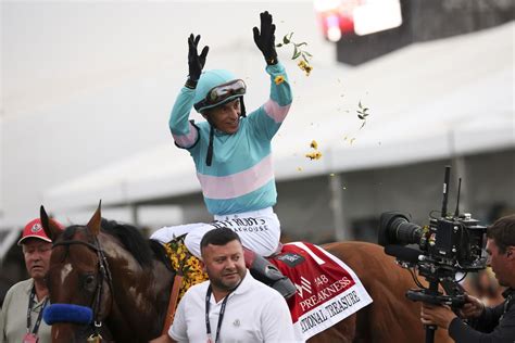 Bob Baffert’s National Treasure wins Preakness, hours after of his horses was euthanized